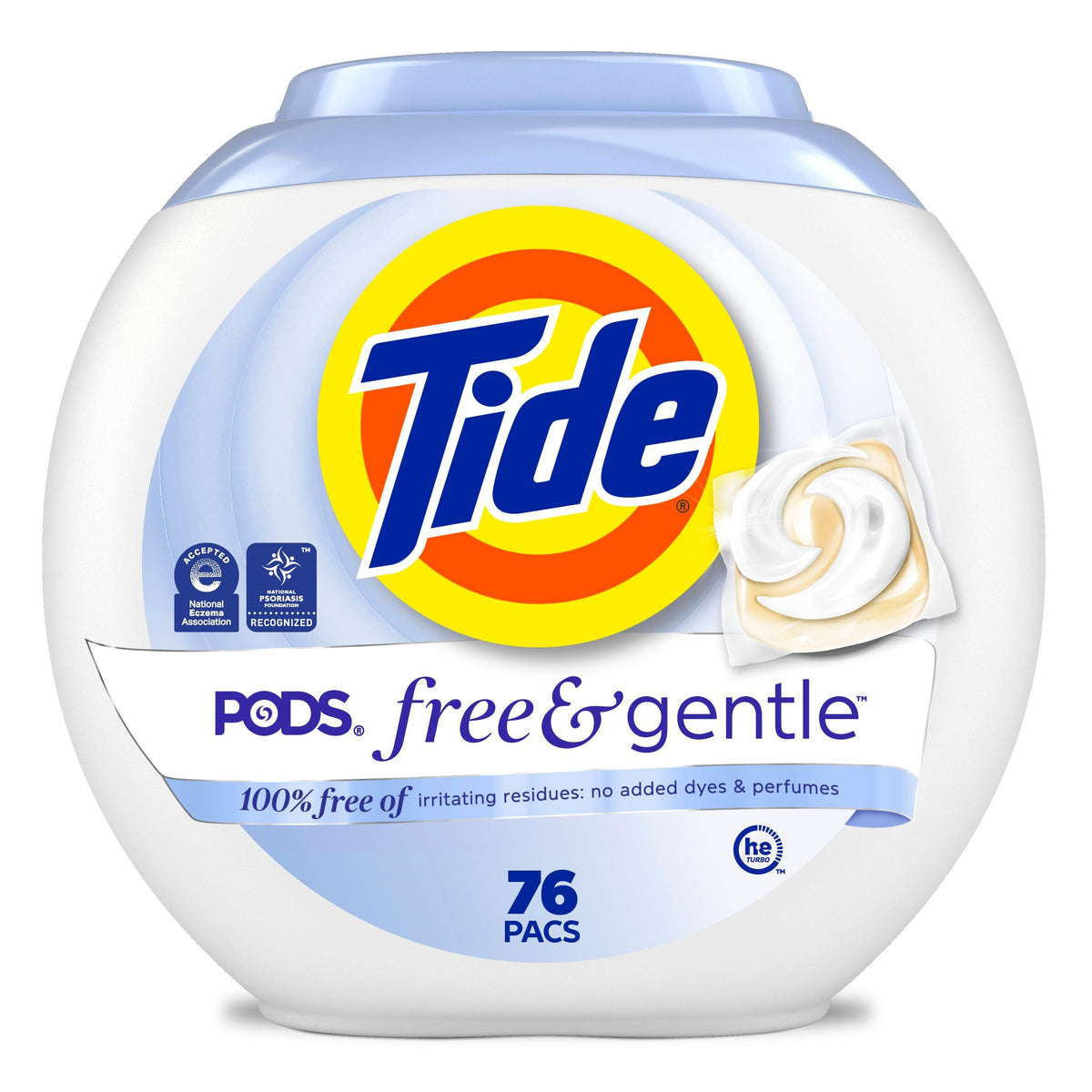 Tide PODS Free & Gentle Laundry Detergent — 76 Pacs