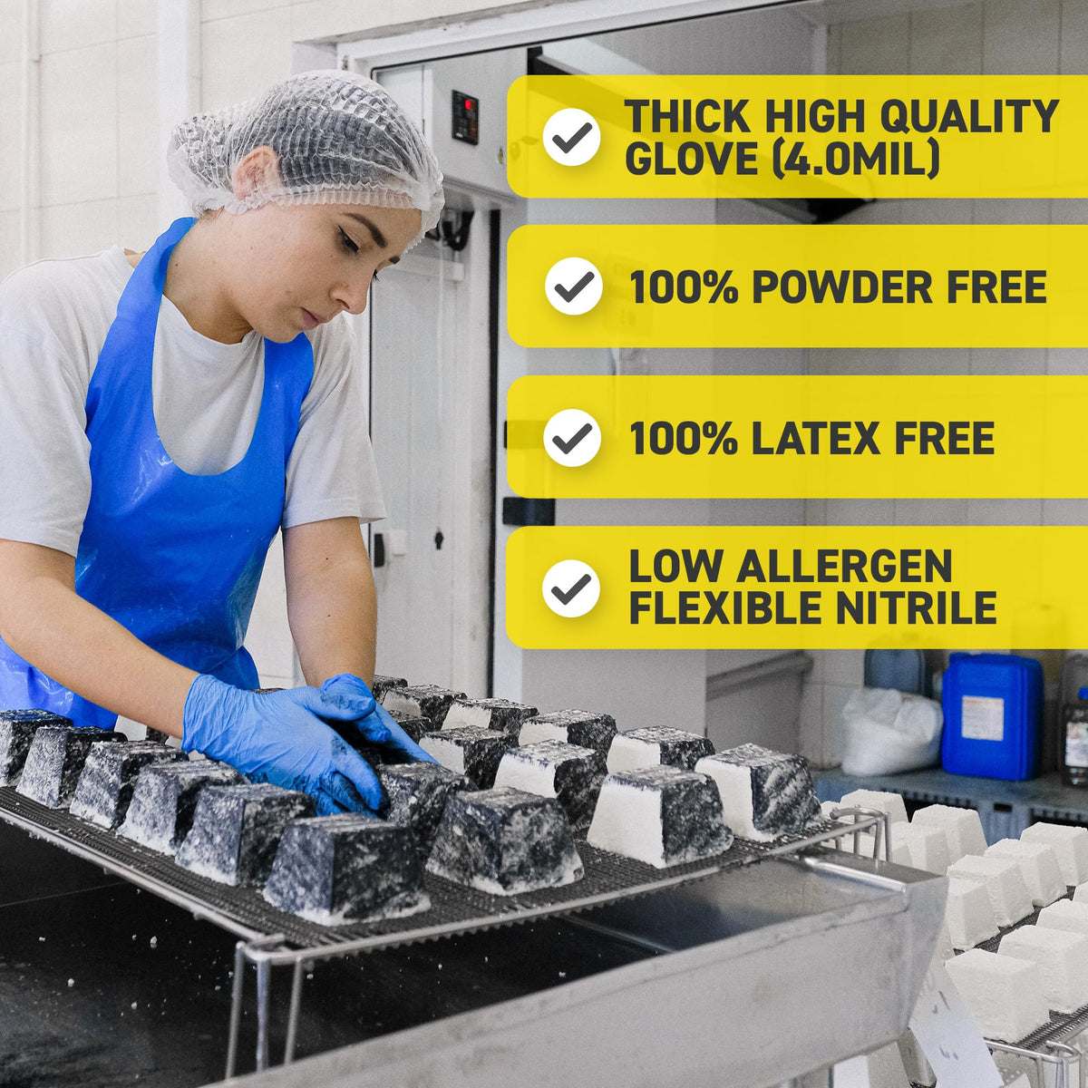 72HRS Blue Nitrile Gloves - 4 Mil Disposable Gloves (200 Pieces, X-Large) 🍁 All In One Marketplace Canada