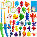 CozyBomB Magnetic Fishing Pool Toys Game for Kids - Water Table Bath-tub Kiddie Party Toy with Pole Rod Net Plastic Floating Fish Toddler Color Ocean Sea Animals Birthday Gift Age 3 4 5 6 Year Old 🍁 All In One Marketplace Canada
