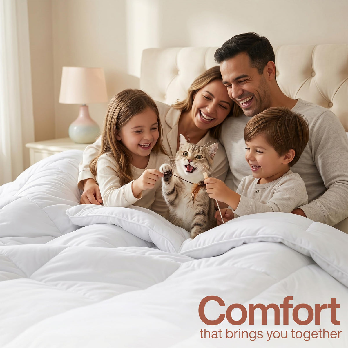 Utopia Bedding Comforters Twin Size, All Season Duvet Insert, Down Alternative Box Stitched Bed Comforter with Corner Tabs, Machine Washable (White) 🍁 All In One Marketplace Canada