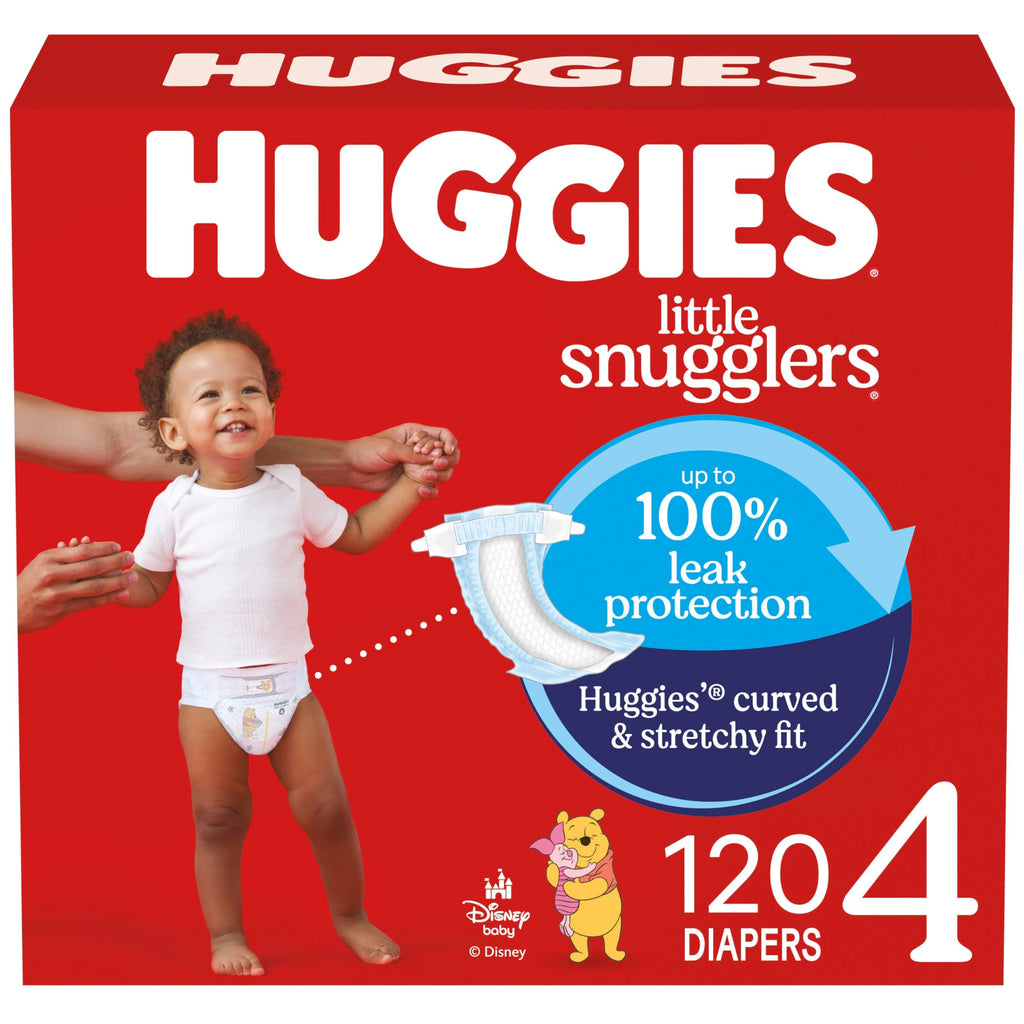 HUGGIES Little Snugglers Baby Diapers, Size 4, 22-37 Lb., 120 Count 🍁 All In One Marketplace Canada