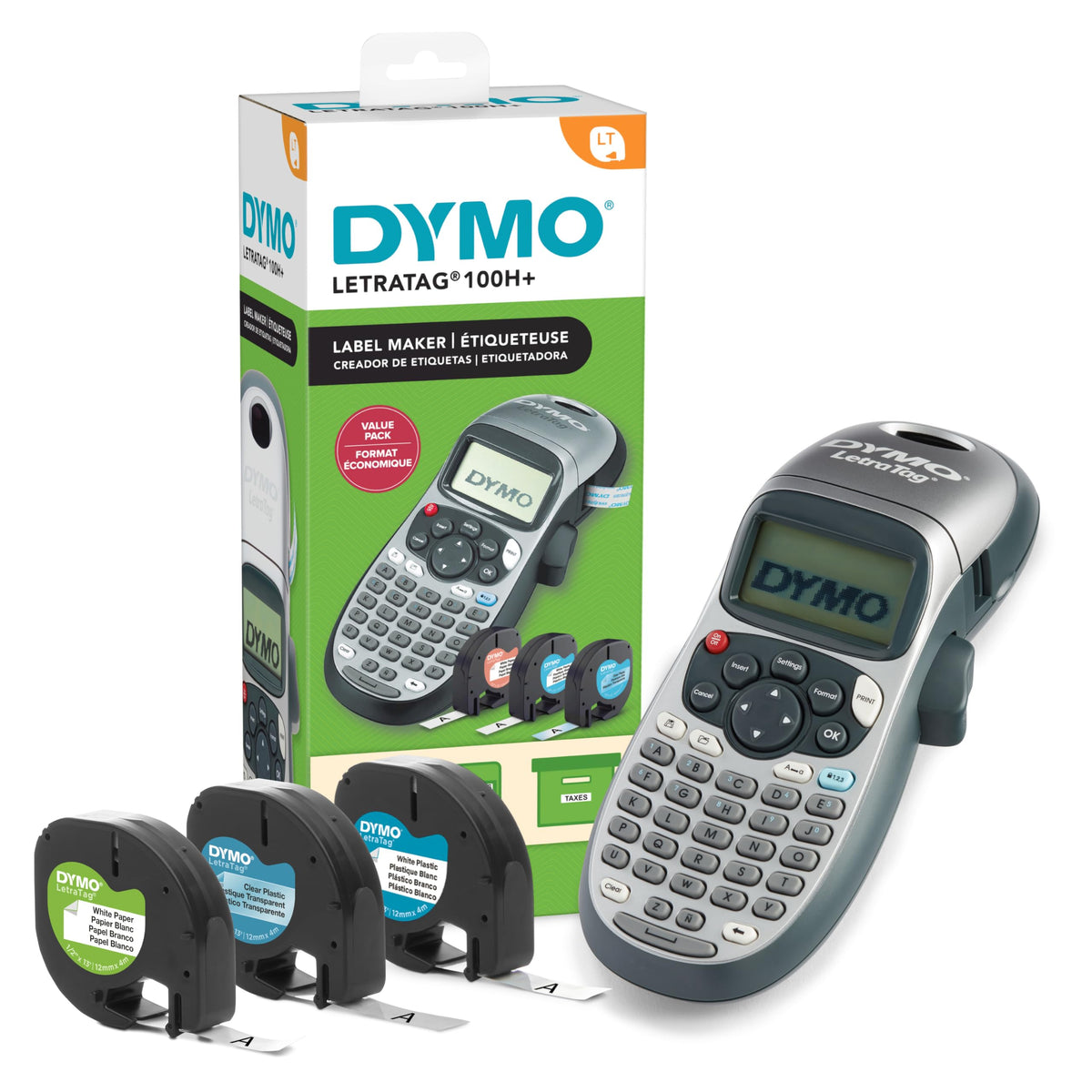 DYMO Label Maker with 3 Bonus Labeling Tapes, LetraTag 100H Handheld Label Maker & LT Label Tapes, Easy-to-Use, Great for Home & Office Organization 🍁 All In One Marketplace Canada