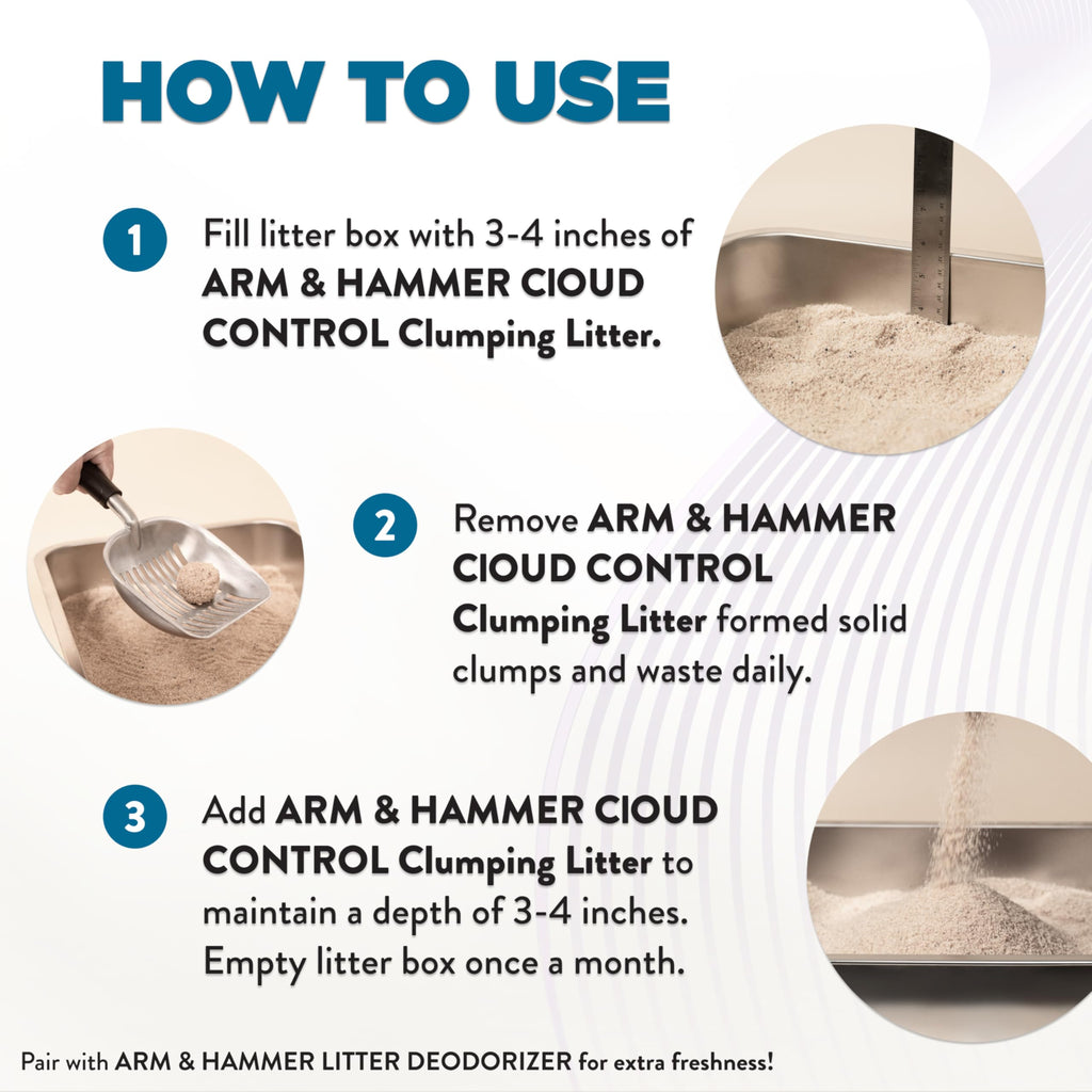 ARM & Hammer Cloud Control Clumping Cat Litter, Multi Cat, 6.35kg – 7 Day Odour Control, 99.9% Dust Free, Hypoallergenic Light Scent 🍁 All In One Marketplace Canada