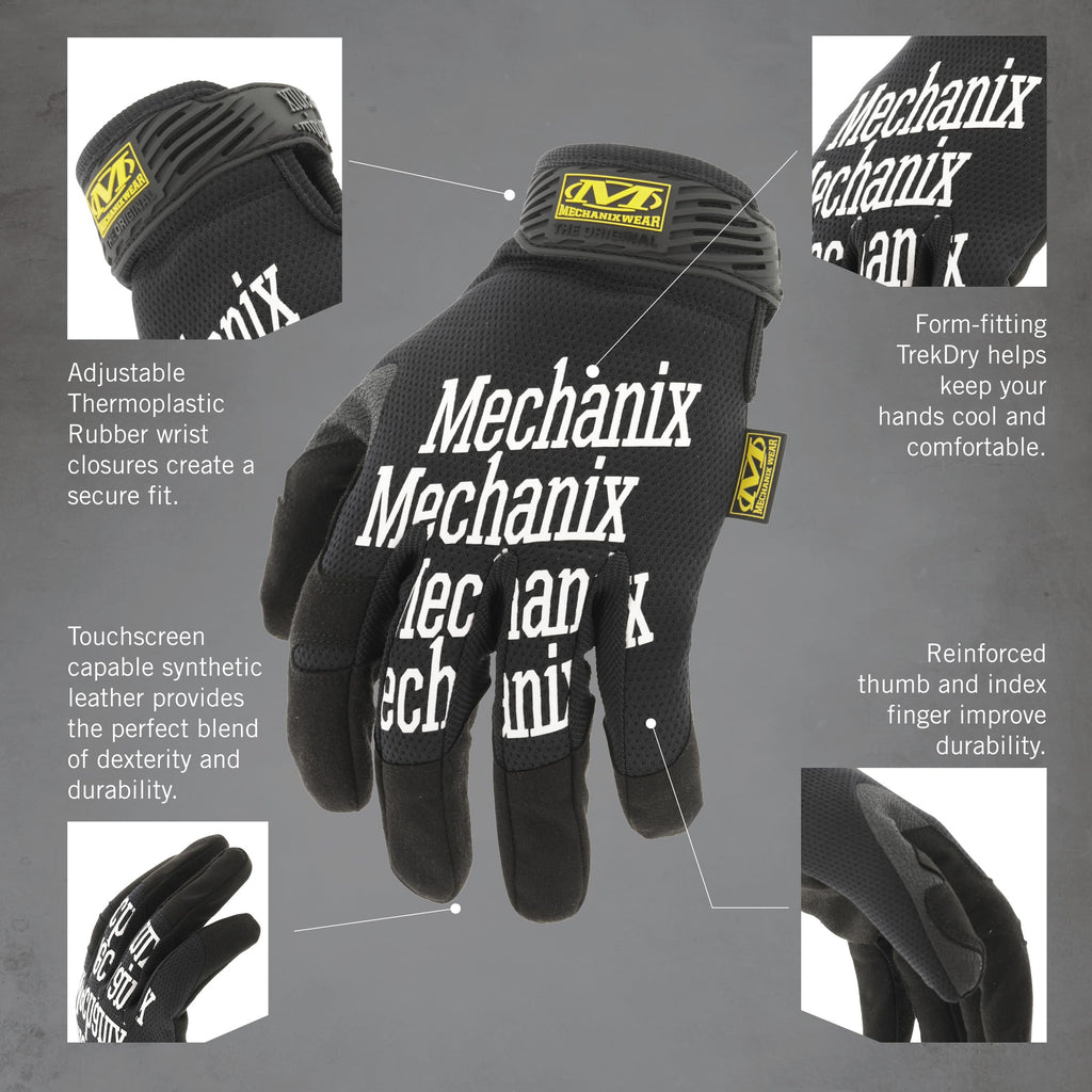 Mechanix Wear Original Work Gloves — Black, Large
