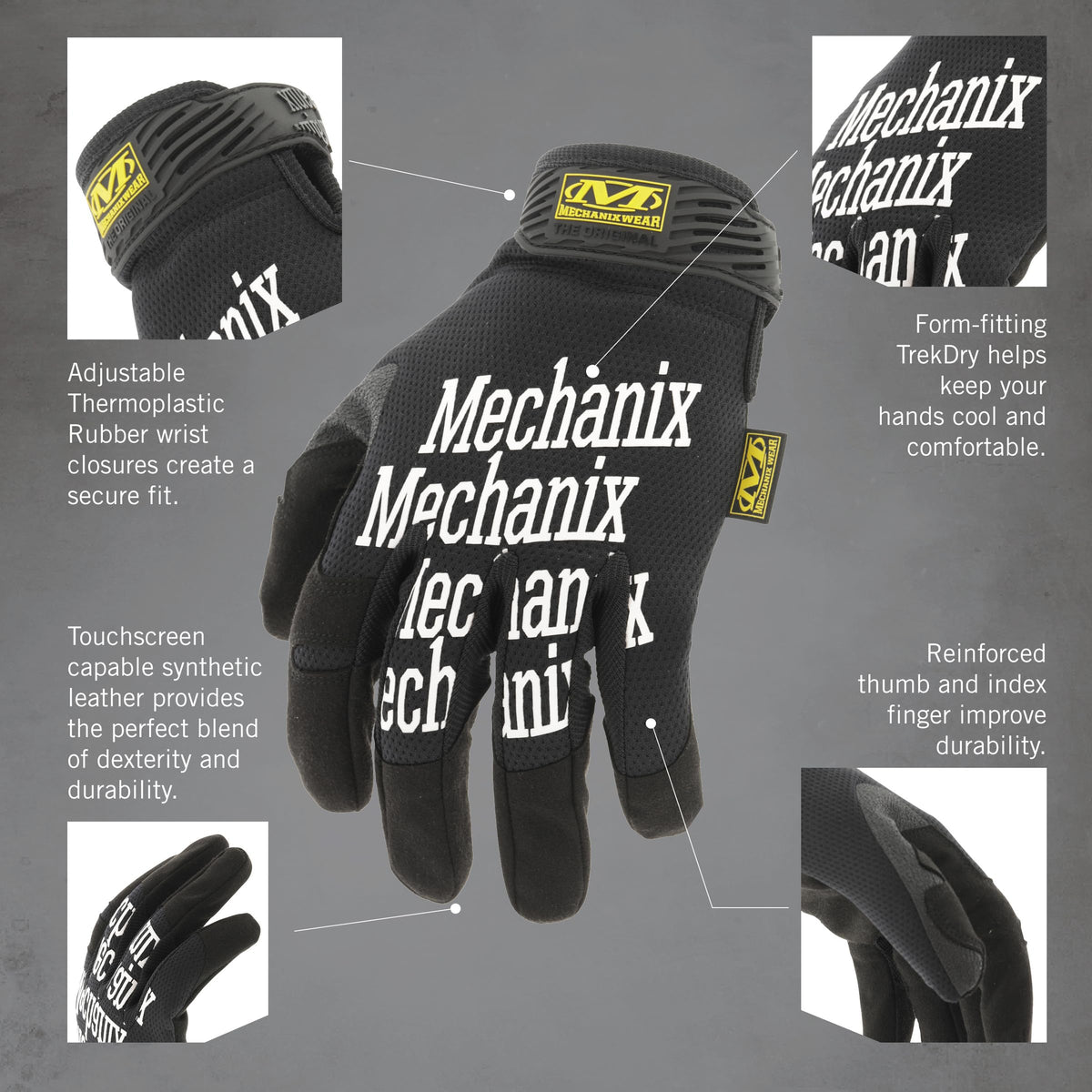Mechanix Wear Original Work Gloves — Black, Large