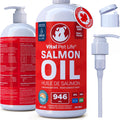Salmon Oil for Dogs 946 mL - Healthy Skin & Coat, Fish Oil, Omega 3 EPA DHA, Liquid Food Supplement for Pets, All Natural, Supports Joint & Bone Health, Natural Allergy & Inflammation Defense 🍁 All In One Marketplace Canada