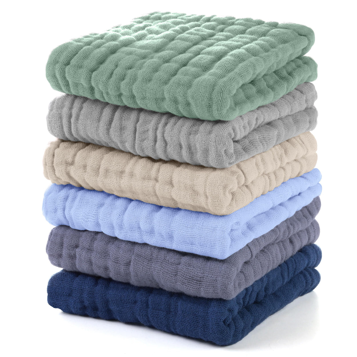Unnivoll Muslin Burp Cloths Baby 12''X12'',Baby Washcloths 6 Pack, 100% Cotton Baby Wash Cloths Absorbent and Soft for Newborn Infants Kids Boys Girls Multicolor 🍁 All In One Marketplace Canada