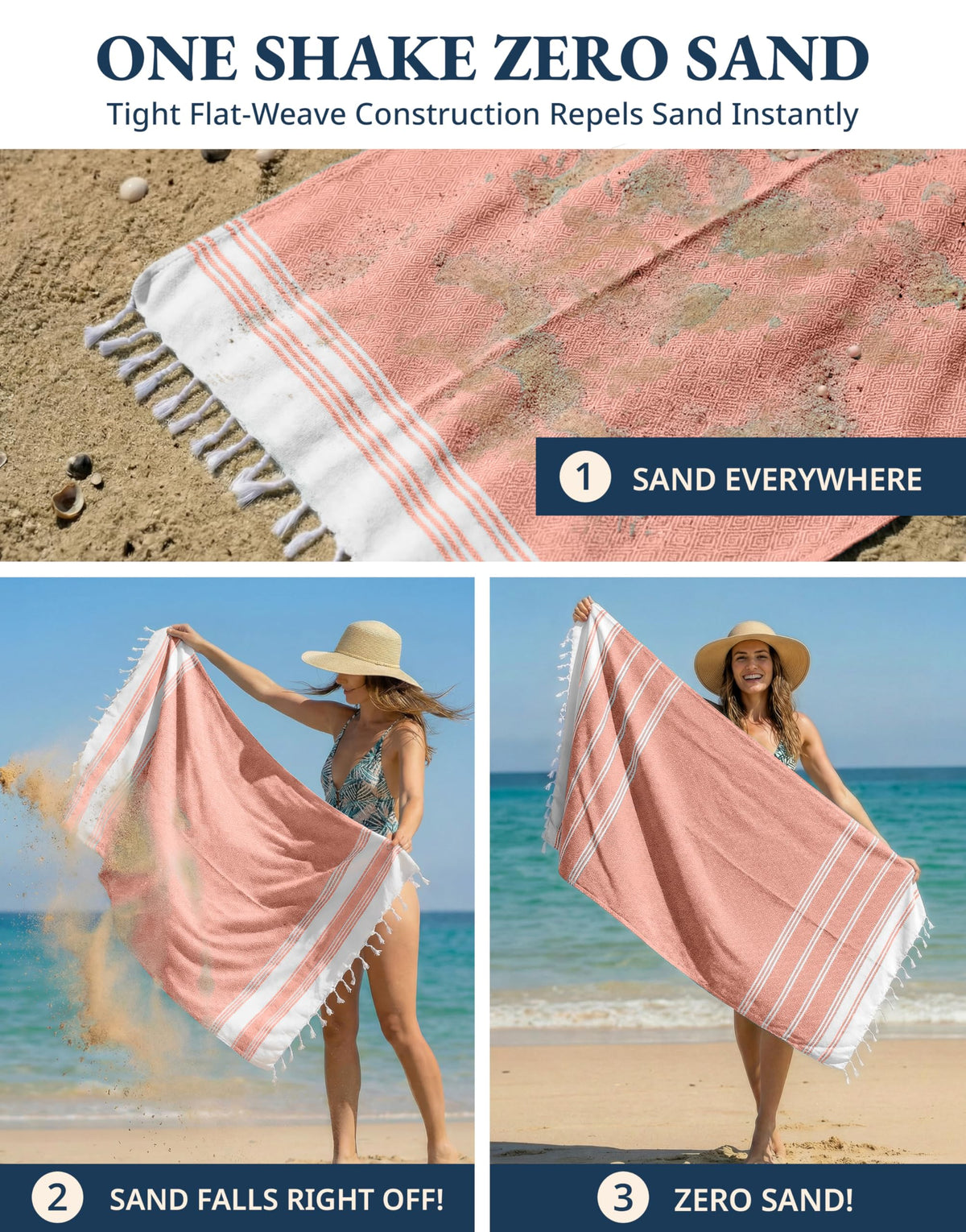 Lane Linen Beach Towels 6 Pack, Oversized Beach Towel, Pre-Washed Large Beach Towel, Stylish Pool Towels for Adults, Quick Dry Beach Towel, Lightweight Travel Towel, 39"x71" - Multi Colors 🍁 All In One Marketplace Canada