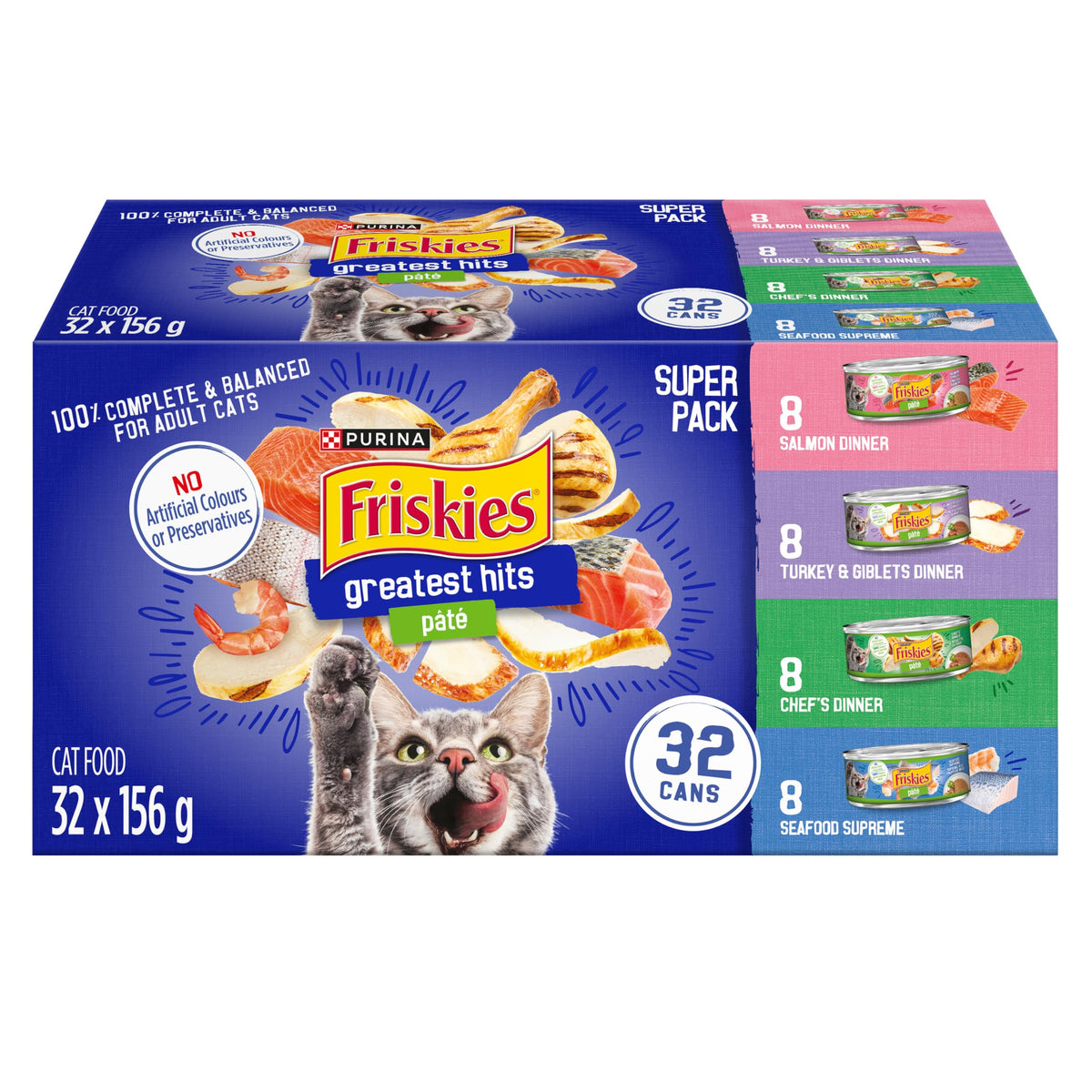 Friskies Greatest Hits Wet Cat Food — 32 × 156 g