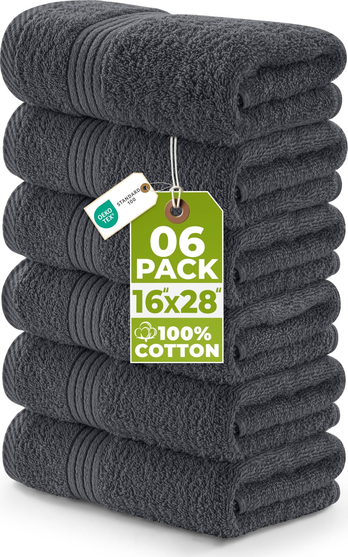 Utopia Towels 6 Piece Premium Hand Towels Set, 16 by 28 inches, 100% Ring Spun Cotton, Lightweight and Highly Absorbent Towels for Bathroom, Travel, Camp, Hotel, and Spa, Grey 🍁 All In One Marketplace Canada