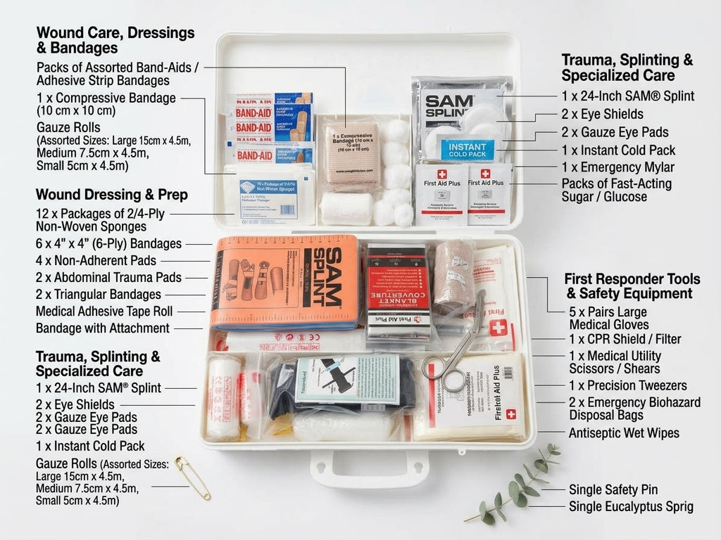 Deluxe Emergency kit; First Aid Supply Kit (3-in-1 Response Set)