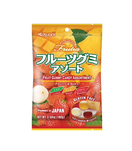 Kasugai Fruitia Fruit Assortment Gummy [Best Before Date: 2027.05.29]