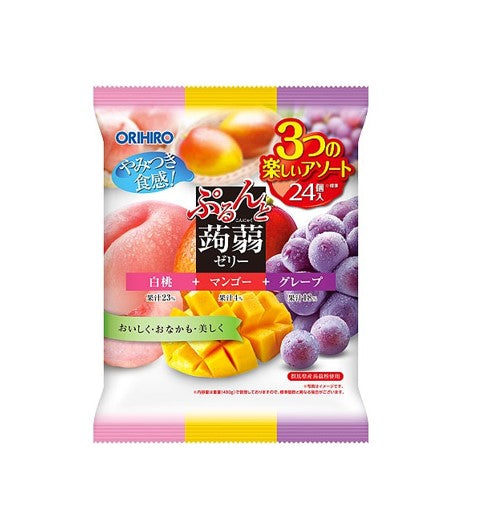Orihiro Konjac Jelly Pouch Peach + Mango + Grape [Best Before Date: 2026.12]