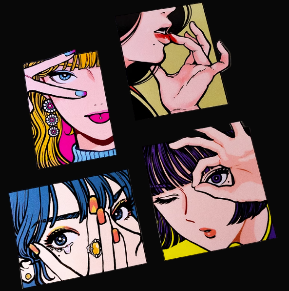 JDM Anime Cool Girl Vinyl Sticker (1 Piece)
