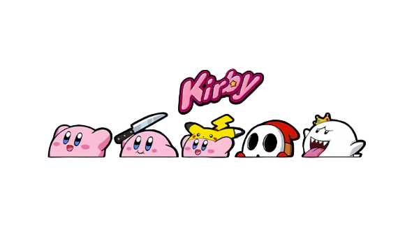 Kirby and Boo Vinyl Sticker (1 Piece)