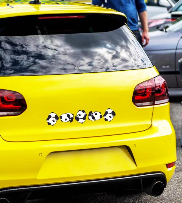 Rolling Panda Car Sticker (1 Piece)