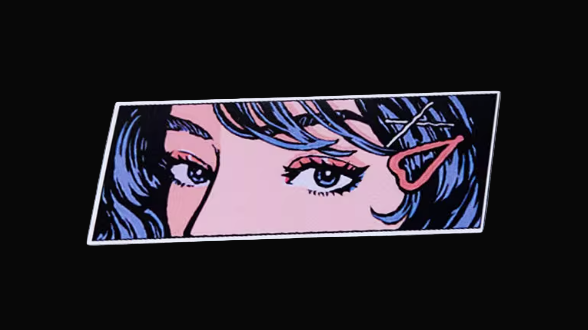 JDM Anime "I'm Looking at You" Vinyl Sticker (1 Piece)