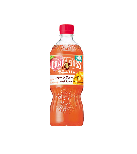 Suntory Craft Boss Fruit Tea Peach Ade & Mango (600ML) [Best Before Date: 2026.12]